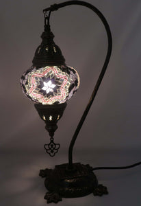 Handcrafted Mosaic Tiffany Curves/ Swan Table Lamp  021