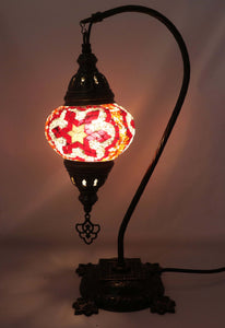 Handcrafted Mosaic Tiffany Curves/ Swan Table Lamp  022