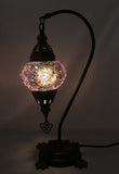Handcrafted Mosaic Tiffany Curves/ Swan Table Lamp  023
