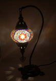 Handcrafted Mosaic Tiffany Curves/ Swan Table Lamp  028