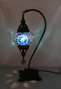 Handcrafted Mosaic Tiffany Curves/ Swan Table Lamp  033