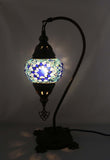 Handcrafted Mosaic Tiffany Curves/ Swan Table Lamp  035