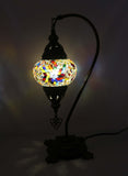 Handcrafted Mosaic Tiffany Curves/ Swan Table Lamp  052