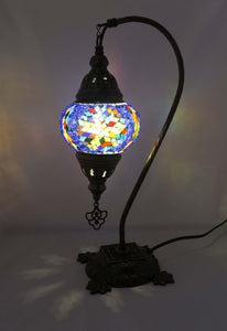 Handcrafted Mosaic Tiffany Curves/ Swan Table Lamp  059