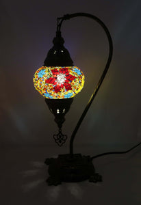 Handcrafted Mosaic Tiffany Curves/ Swan Table Lamp  066