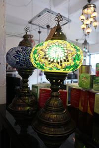 Mosaic Tiffany Table Lamps No 5 Green Glass