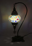 Handcrafted Mosaic Tiffany Curves/ Swan Table Lamp  072