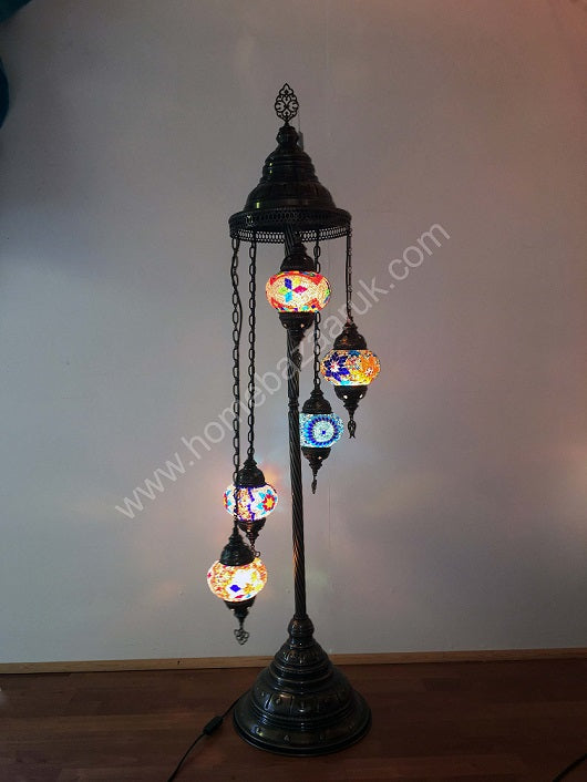 Mosaic Tiffany Floor Lamp -5 Glass