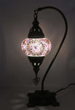 Handcrafted Mosaic Tiffany Curves/ Swan Table Lamp  076