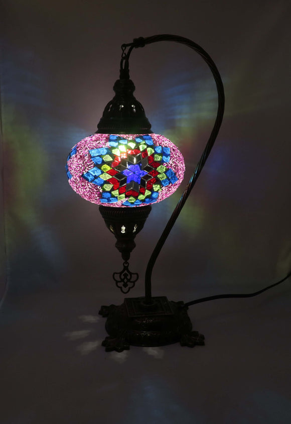 Mosaic Tiffany Curve Table Lamps No 3 Glass 013