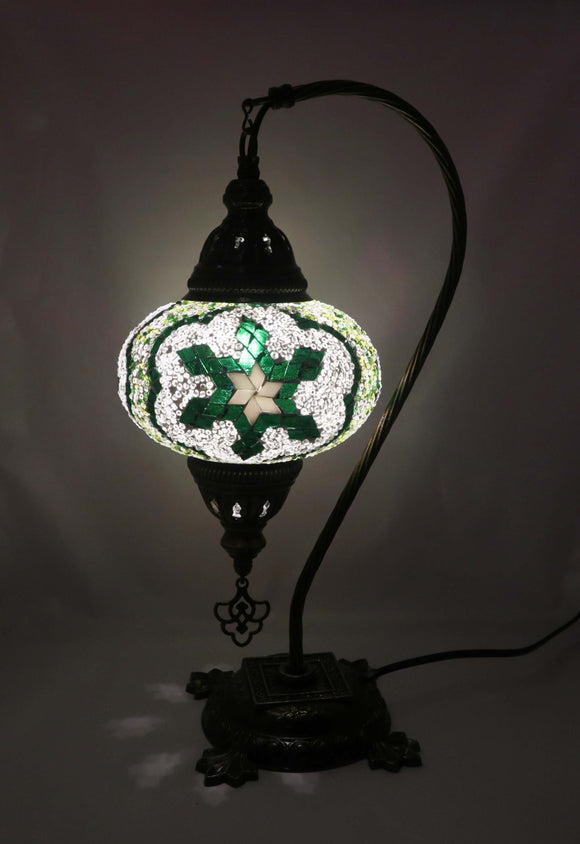 Mosaic Tiffany Curve Table Lamps No 3 Glass 014