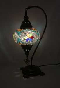 Mosaic Tiffany Curve Table Lamps No 3 Glass 004