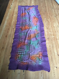Handmade Purple Felt & Silk Large Scarves