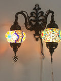 Mosaic Tiffany Dual Wall Lamps